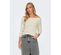ONLY Onlkatia Ls Off Shoulder Knt Femme Sweater, Couleur : Gris, S