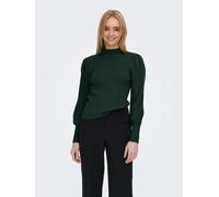 Pull en tricot femme ONLY manches bouffantes et col haut col montant chemise ONL