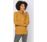 Pull en tricot fin motif torsadé classique - Linea Tesini - ocre OCRE 38