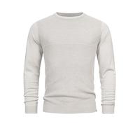 Indicode Hommes INReign Knit Sweater | Pull en Maille Fine à Encolure Ronde Lt Grey Mix XL