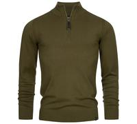 Pull en tricot Indicode pour hommes pull gore col montant fermeture éclair tr...