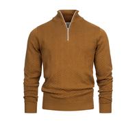 Pull en tricot Kronstadt pour hommes KSCarlo Half Zip pull en tricot fin