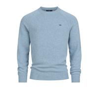 KRONSTADT KSLarson Crew Neck Knit Pull d'hiver en laine mélangée pour homme, Blue Shadow Mix, M