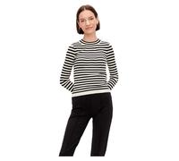 Pull en tricot pour femme - PIECES - Noir - Ajusté - Structure des côtes - Manches longues L