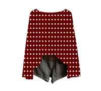 Pull en tricot pour femme, surdimensionné, léger, pull en polaire chaude | Hauts d'hiver confortables amples et confortables - Pulls de Noël décontractés - Doublés en polaire - Hauts pour femme