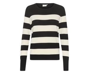 Pull en tricot rayÃ© femme KAFFE Lizza Noir M