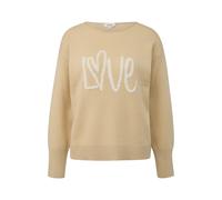 Pull en tricot structuré en coton mélangé coupe décontractée femme s.Oliver Marron 32