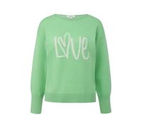 Pull en tricot structuré en coton mélangé coupe décontractée femme s.Oliver Vert 40