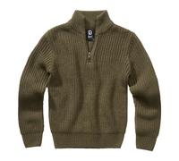 Brandit Marine Troyer High Neck Sweater Vert 122-128 cm Enfants