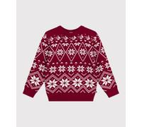 Pull enfant en laine et coton à motifs Petit Bateau - rouge - Taille 4 ans 4A rouge/écru