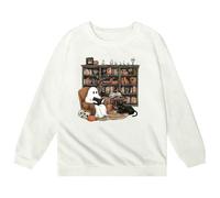 Pull Enfant Fille 10 Ans - Sweat À Capuche Imprimé Halloween pour Filles Doux Et Décontracté pour Tout-Petits Enfants Et Jeunes Tenue Confortable pour L'Automne Et l'hiver (White 5-6Years)