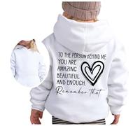 Pull Enfant Fille Sweat à Capuche Doux et Chaud, Haut Manches Longues Confortable, Vêtement Imprimé, Hoodie Graphique Mignon(White, 2-3 Years)