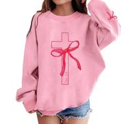 Pull Enfant Garcon 8 Ans - Haut Décontracté À Manches Longues pour Filles avec Imprimé Nœud Papillon Col Rond Sweat-Shirt Doux en Mélange À Enfiler Idéal pour Jouer Et Aller À L'École (9-10 Years)