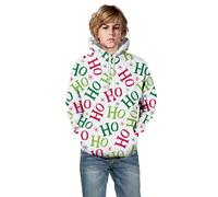 Pull Enfant Garcon, Pull Enfant Garcon Sweat à Capuche Imprimé 3D Sapin De NoëL Et PèRe NoëL pour GarçOns Et Filles avec Inscription Mignon Et Confortable. pour FêTes Quotidien Sorties CéLéBrations