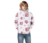 Pull Enfant Garcon, Pull Enfant Garcon Sweat à Capuche Imprimé 3D Sapin De NoëL Et PèRe NoëL pour GarçOns Et Filles avec Inscription Mignon Et Confortable. pour FêTes Quotidien Sorties CéLéBrations