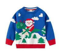 Pull Enfant Garcon- Sweat De NoëL Pull Tricoté avec Le PèRe NoëL Et des Dinosaures FêTes Rassemblements Quotidien Sorties CéLéBrations