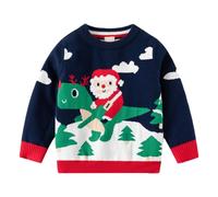 Pull Enfant Garcon, Sweat De NoëL Pull Tricoté pour Enfants avec Le PèRe NoëL Et des Dinosaures pour FêTes Rassemblements Quotidien Sorties CéLéBrations