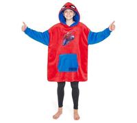 Pull Enfant - MARVEL - Spiderman - Sweat Oversize Polaire - Rouge/Bleu - Col Capuche 12 ans