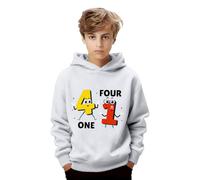 Pull Enfant,Pull Fille 14 Ans,Sweat à Capuche imprimé Graphique pour garçon, Manches Longues, Pull décontracté pour Enfants, idéal pour Jouer et Aller à l'école. (White, 3-4 Years)