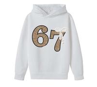 Pull Enfant,Sweat Enfant Garcon,Sweat-Shirt à Capuche en Polaire Douce et Confortable pour Filles, avec Poche, idéal pour Jouer et Aller à l'école. (White, 5-6 Years)