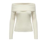 Only Pull Katia Bardot tricoté femme Gris clair Taille M