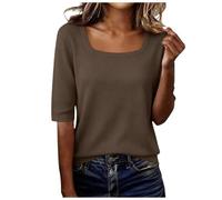 Pull féminin à manches courtes avec col bateau, modèle raffiné et léger parfait à porter au printemps ainsi qu’en été, chemisiers professionnels grande taille conçus pour les tenues de bureau