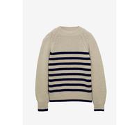 Pull femme Aigle Raye Beige L
