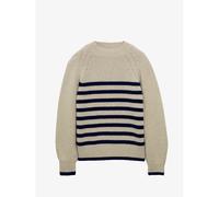 Pull femme Aigle Raye Beige S