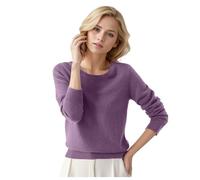 Pull Femme Automne Hiver Chaud Chic et Élégant Pull Fin Femme Manche Longue Col Rond Demi Saison Pullover Femme Tricoté Basic Doux Chandail Femme Leger Simple Uni Vintage