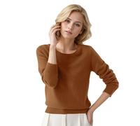 Pull Femme Automne Hiver Chaud Chic et Élégant Pull Fin Femme Manche Longue Col Rond Demi Saison Pullover Femme Tricoté Basic Doux Chandail Femme Leger Simple Uni Vintage