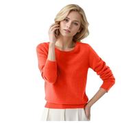 Pull Femme Automne Hiver Chaud Chic et Élégant Pull Fin Femme Manche Longue Col Rond Demi Saison Pullover Femme Tricoté Basic Doux Chandail Femme Leger Simple Uni Vintage (01#Rouge, M)