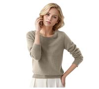 Pull Femme Automne Hiver Chaud Chic et Élégant Pull Fin Femme Manche Longue Col Rond Demi Saison Pullover Femme Tricoté Basic Doux Chandail Femme Leger Simple Uni Vintage (01#Gris, S)