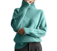 Pull Femme Chaud Noir Pull Long Femme Chic Ample Et Décontracté pour Littéraire Nouvelle Automne Et Hiver 2023 Long Hiver Gros Green XXL