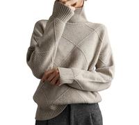 Pull Femme Chaud Noir Pull Long Femme Chic Ample Et Décontracté pour Littéraire Nouvelle Automne Et Hiver 2023 Long Hiver Gros B XL
