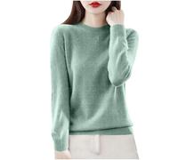 Pull Femme Chic Chaud Pas Cher Couleur Unie Col Rond Hauts Manche Longue Pulls en Tricot Pull Femme Hiver Chaud Chic et élégant Laine et Cashmere Haut Tops Leger Sweater Basique Vetement Solde