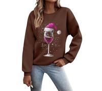 Pull Femme Chic Et Elegant Bombers Femmes Sweat Sans Capuche Unisex Poche Kangourou Imprimés De Noël Festival Noel Chaud Sweatshirt Adolescent Grande Taille Mince Streetwear Casual Homme Automne Hiver