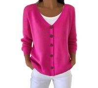 Pull Femme Chic et Elegant Hiver Cardigan Ruban Rose Cancer du Sein Sweat Automne Gilets Manche Longue Cachemire Hiver Pulls en Tricot Leger Grande Taille Sweatshirts Bouton Ouvert Blouson Sweater