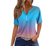 Pull Femme Chic Et Elegant Sexy Grande Taille Haut Chic Respirant Shirt Crop Top Tendance Elegant Chemise Tops Vacances Mode Tee Shirt Manche Longue Femme Coton(Bleu,3X-Large)