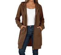 Pull Femme Chic et elegantSweat à Capuche zippé en Polaire Doux et Chaud Coupe Oversized Poches Pratiques décontracté pour l'hiver sans contraintes (Purple, L)