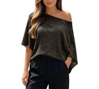 Pull Femme Chic,French Style Irregular Shawl Base Layer Pullover Sweater Fashion Loose Knit Sheer Top