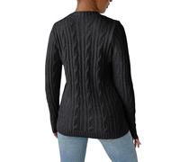 Pull Femme Col Rond Polaire,Pull à NœUd Papillon Blouse Douce Et DéContractéE à Col Rond Haut Basique en