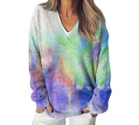 Pull Femme Col V Chic Pulls Hiver Chaud Noël Halloween Sweat Vintage Norvégien sous Automne Tricotés Chauds Oversize Manches Longues Élégant Décontracté Grande Taille Causal Pullover Gilet