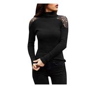 Pull Femme Col V Faux Deux Pièces Col en U Knit Basiques Ajusté Moulant Haut Sexy Sweatshirt Gros Pull Chandail Tricot Ample Tricoté Côtelé Crew Neck Pas Cher A La Mode Casual Elegant Fall Tops