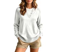 Pull Femme Col V Manches Longues Léger Effet Deux Pièces Automne | Superposé Tendance, Tricot Doux Respirant, Confortable, Quotidien, Facile à Associer, Lavage en Machine
