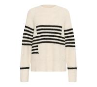 Pull femme CULTURE Nicky Kimmy Stripe Blanc S