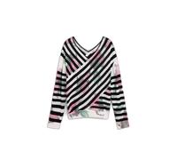 Desigual Pull-over Maglia Donna – Couleurs: jade, rouge clair, noir, blanc – Taille S