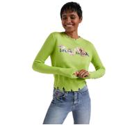 Pull femme Desigual Julia - Vert - Taille M - 5% Laine - 19% Polyamide - 22% Acrylique M