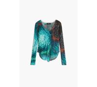 Pull femme Desigual Lacroix Turquoise M