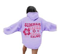 Pull femme en coton, sweat à capuche pour femme, surdimensionné, imprimé arrière, sweat-shirt à capuche de loisirs, sweat à capuche avec cordon de serrage, t-shirt à manches longues, ample Sprotshit