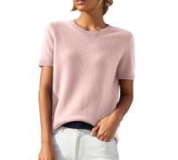 Pull Femme Grande Taille, Pull en Col Rond Femme, Chandail Rétro Col Bas Décontracté Lâche Casual Pullover Tricoté Confortable À Manches Longues Pulls Elegant Nouveaux Coupe Classique